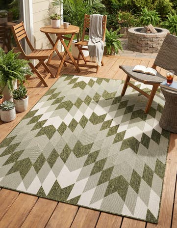 6' x 9' Easy-Clean Modern Indoor / Outdoor Rug