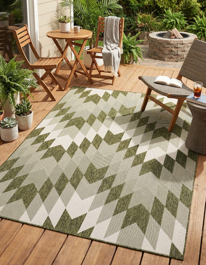 6' x 9' Easy-Clean Modern Indoor / Outdoor...