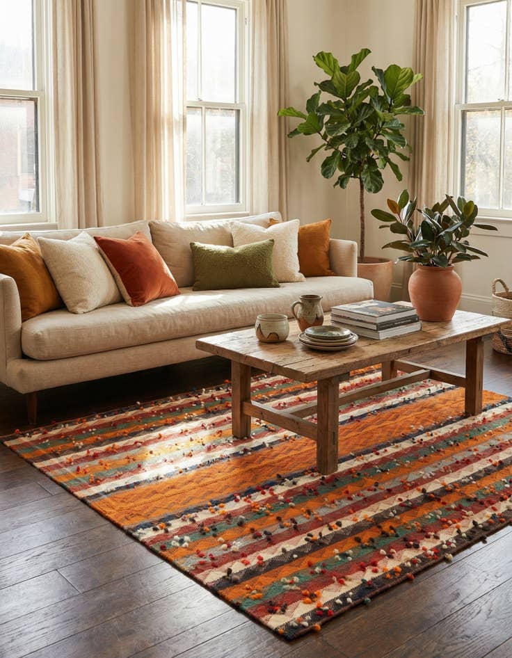 Detail image of 5' 5 x 6' 1 Jajim Rug