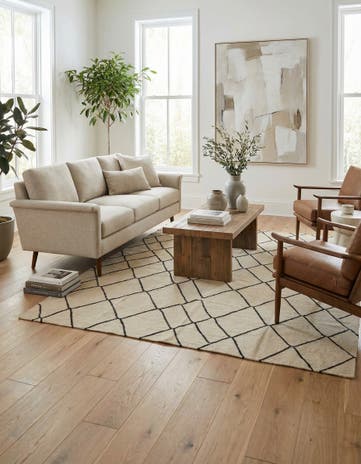 6' 2 x 7' 4 Hand Woven Kilim Modern Wool Rug