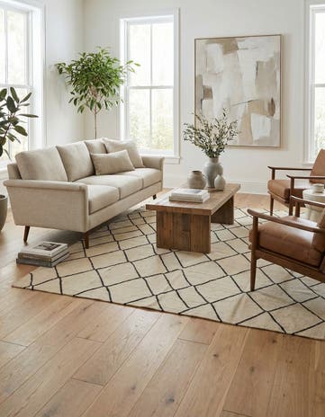6' 2 x 7' 4 Hand Woven Kilim Modern Wool Rug