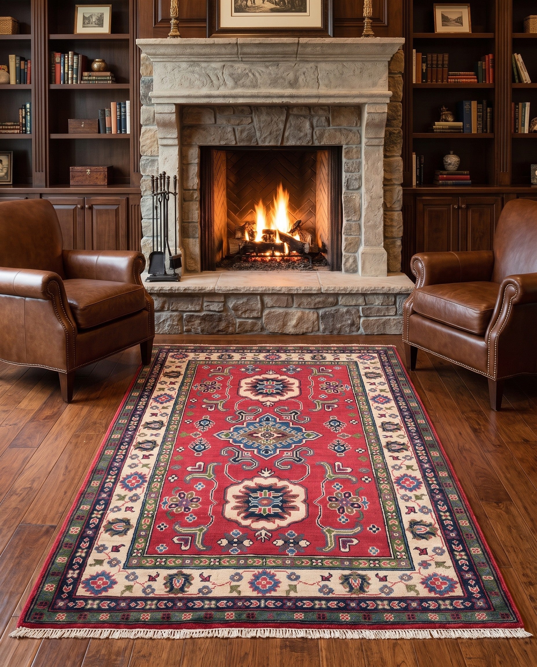 4' 2 x 6' Hand Knotted Kazak Rug
