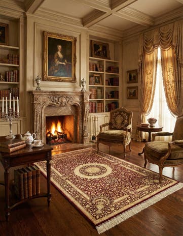 4' 4 x 6' 6 Ghom Silk Rug