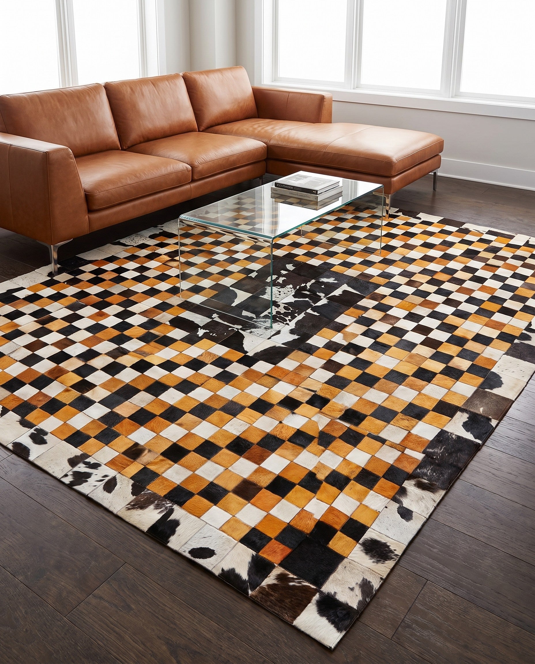 8' x 10' Cowhide Stocks Rug