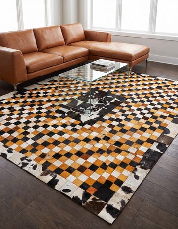 8' x 10' Cowhide Stocks Rug