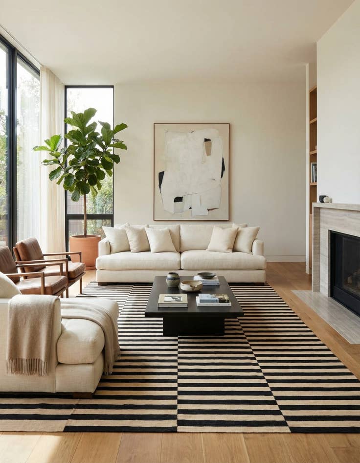 Detail image of 8' 4 x 11' Hand Woven Kilim Modern Wool Rug