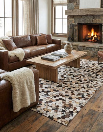 5' 1 x 8' 1 Cowhide Rug