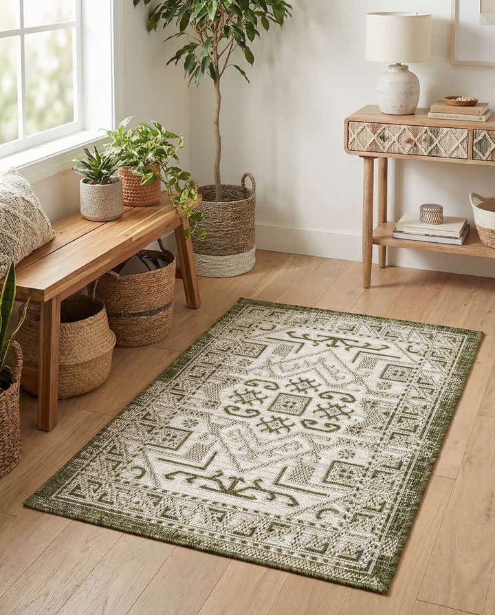 2' x 3' Easy-Clean Aztec Indoor / Outdoor Rug