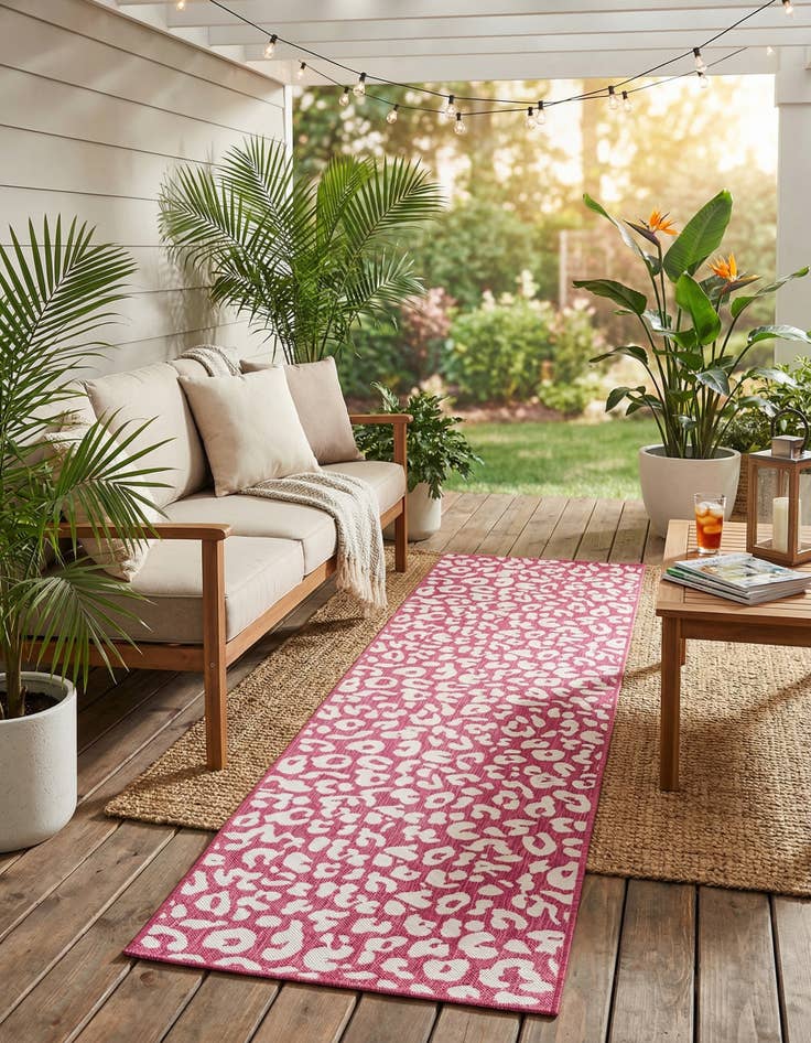 Detail image of 2' 7 x 10'  Washable Safari Indoor / Outdoor Runner Rug