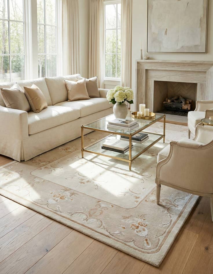 Detail image of 6' 8 x 10' 1  Hand Knotted Darya Rug