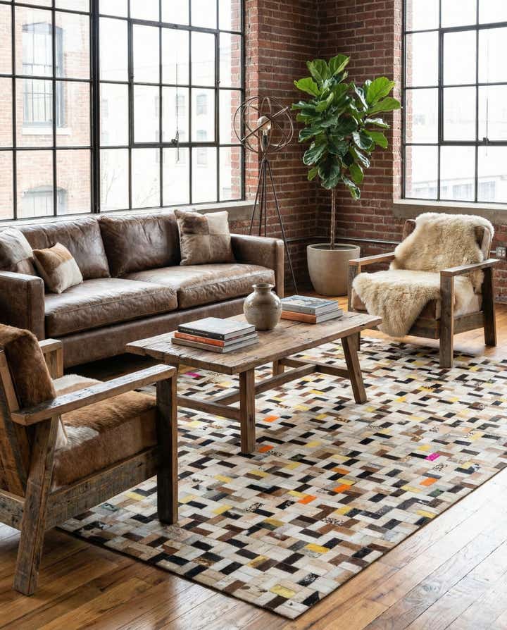 5' x 8' Cowhide - Patchwork Rug