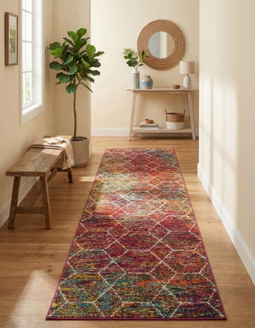 2' x 11' Lattice Frieze Runner Rug