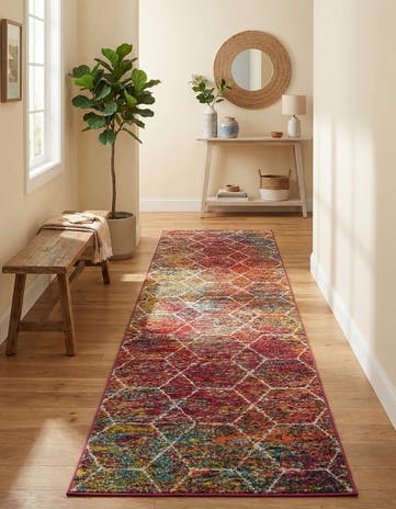 2' x 11' Lattice Frieze Runner Rug