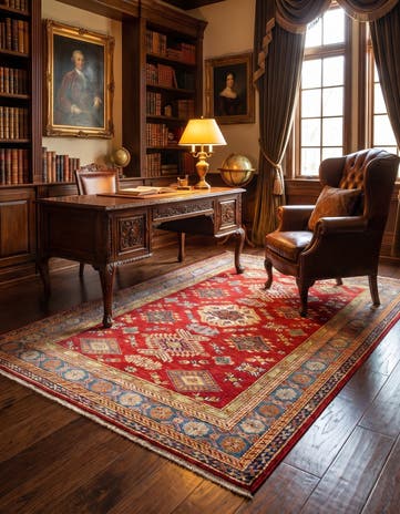 4' 10 x 6' 6 Kazak Wool Rug