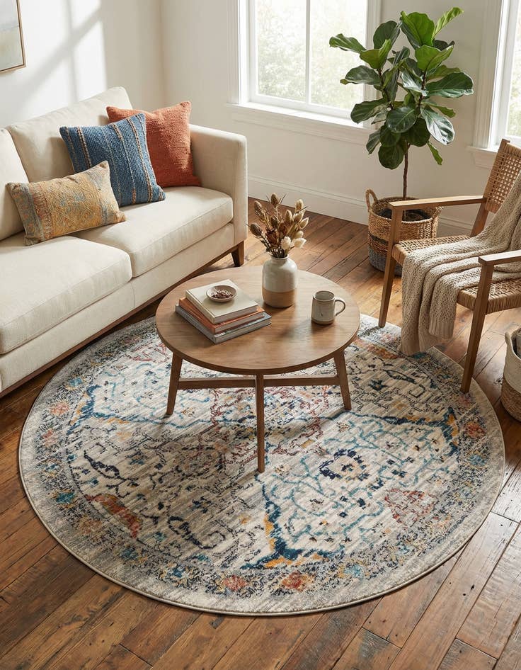 Detail image of 5' 2 x 5' 2 Lola Round Rug