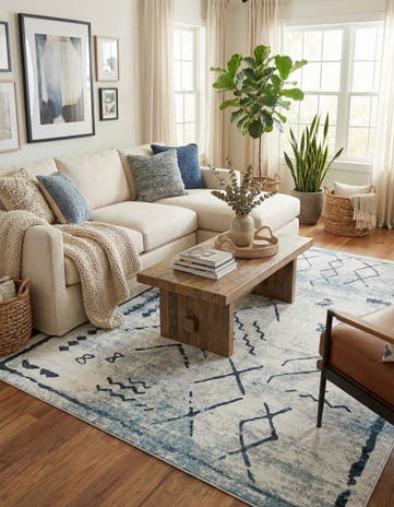 Ivory Gray Kamala Washable Rug