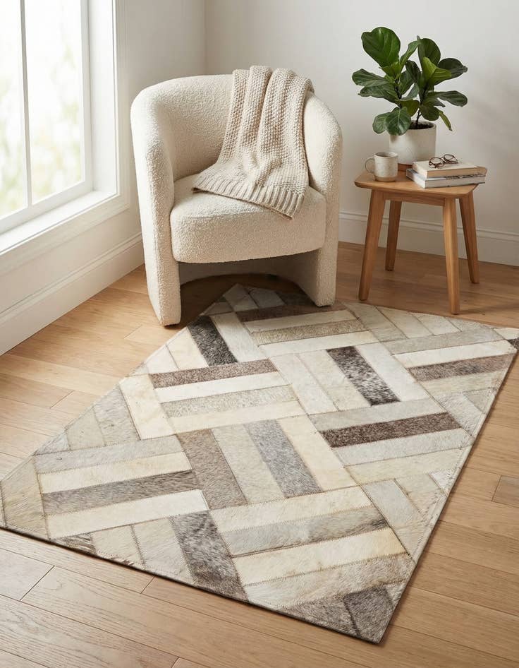 Detail image of  2' x 2' 10 Cowhide Rug