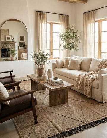 7' x 9' 4 Hand Knotted Moroccan Wool Rug