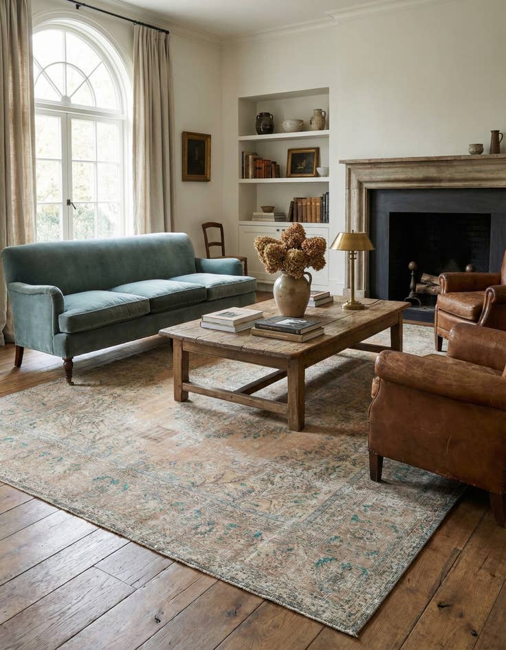 Detail image of  9' 10 x 12' 8  Hand Knotted Ultra Vintage Persian Wool Rug