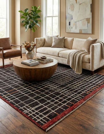 8' 1 x 9' 5 Hand Knotted Moroccan Wool Rug