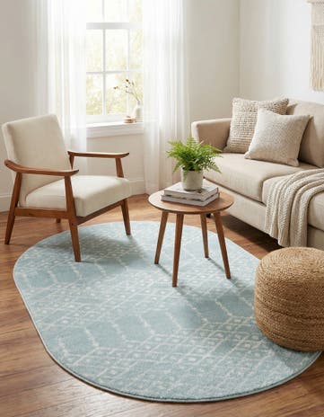 4' x 6' Paxon Trellis Oval Rug