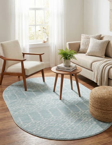 4' x 6' Paxon Trellis Oval Rug