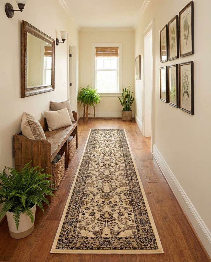 3' x 19' 8 Kashan Design Runner Rug
