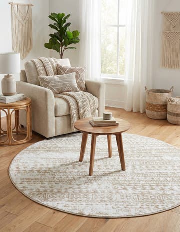 Snow White Hermitage Round Rug