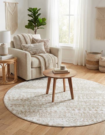 Snow White Hermitage Round Rug