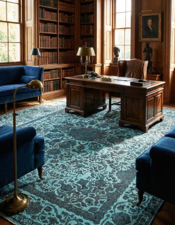 9' 10 x 12' 10 Vintage Royal Wool Rug