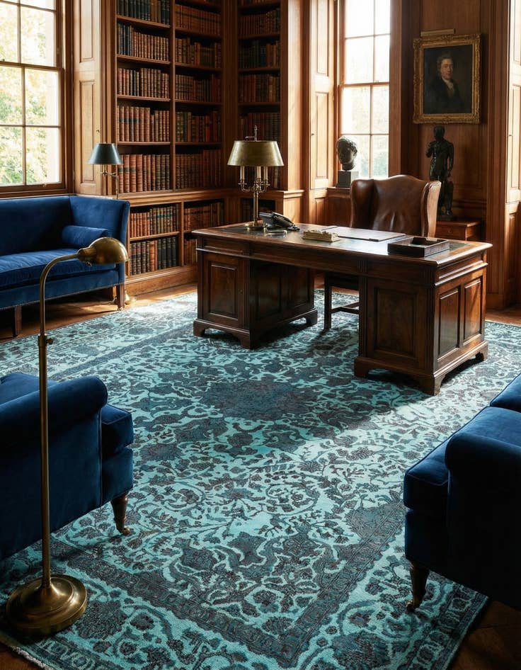 Detail image of 9' 10 x 12' 10 Vintage Royal Wool Rug