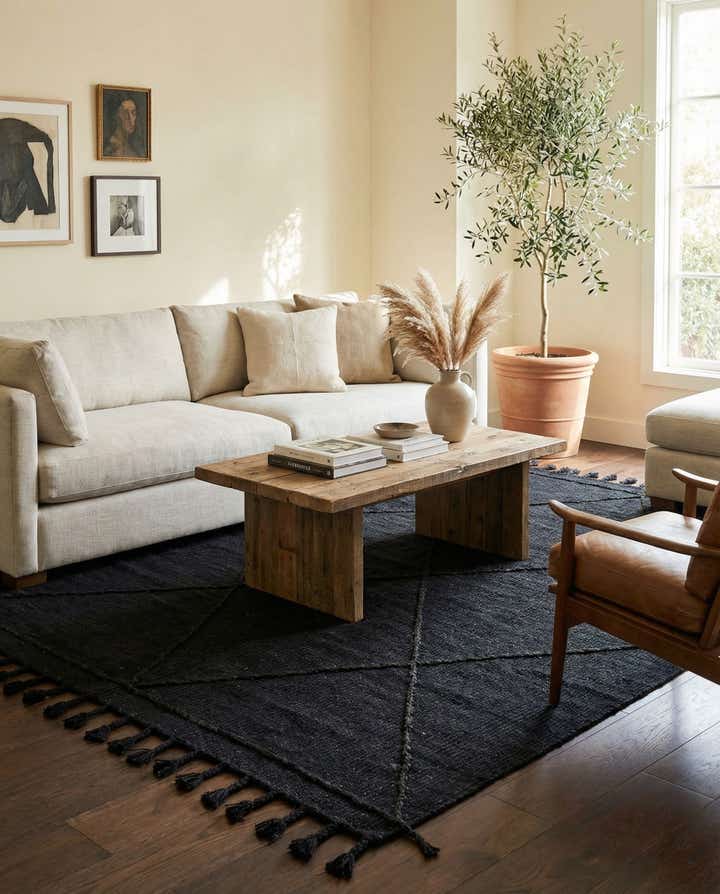 5' 5 x 8' Hand Knotted Moroccan Wool Rug