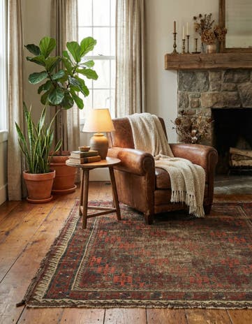 3' 5 x 4' 1 Hand Knotted Bakhtiar Persian Wool Rug