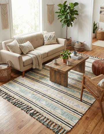8' x 11' Hand Woven Arizona Wool Rug