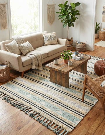8' x 11' Hand Woven Arizona Wool Rug