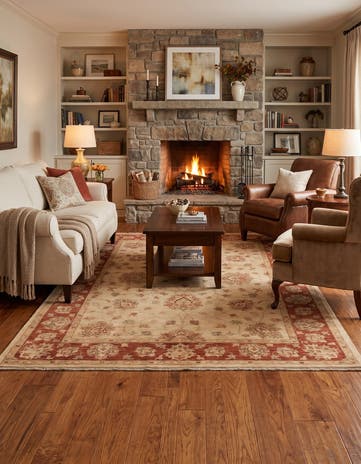 5' x 6' 6 Hand Knotted Peshawar Ziegler Rug