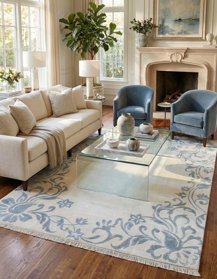 Detail image of 5' 6 x 7' 10  Hand Knotted Darya Wool Rug