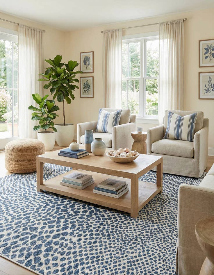 Detail image of 10' 8 x 10' 8 Easy-Clean Jill Zarin Cape Town Indoor / Outdoor Square Rug