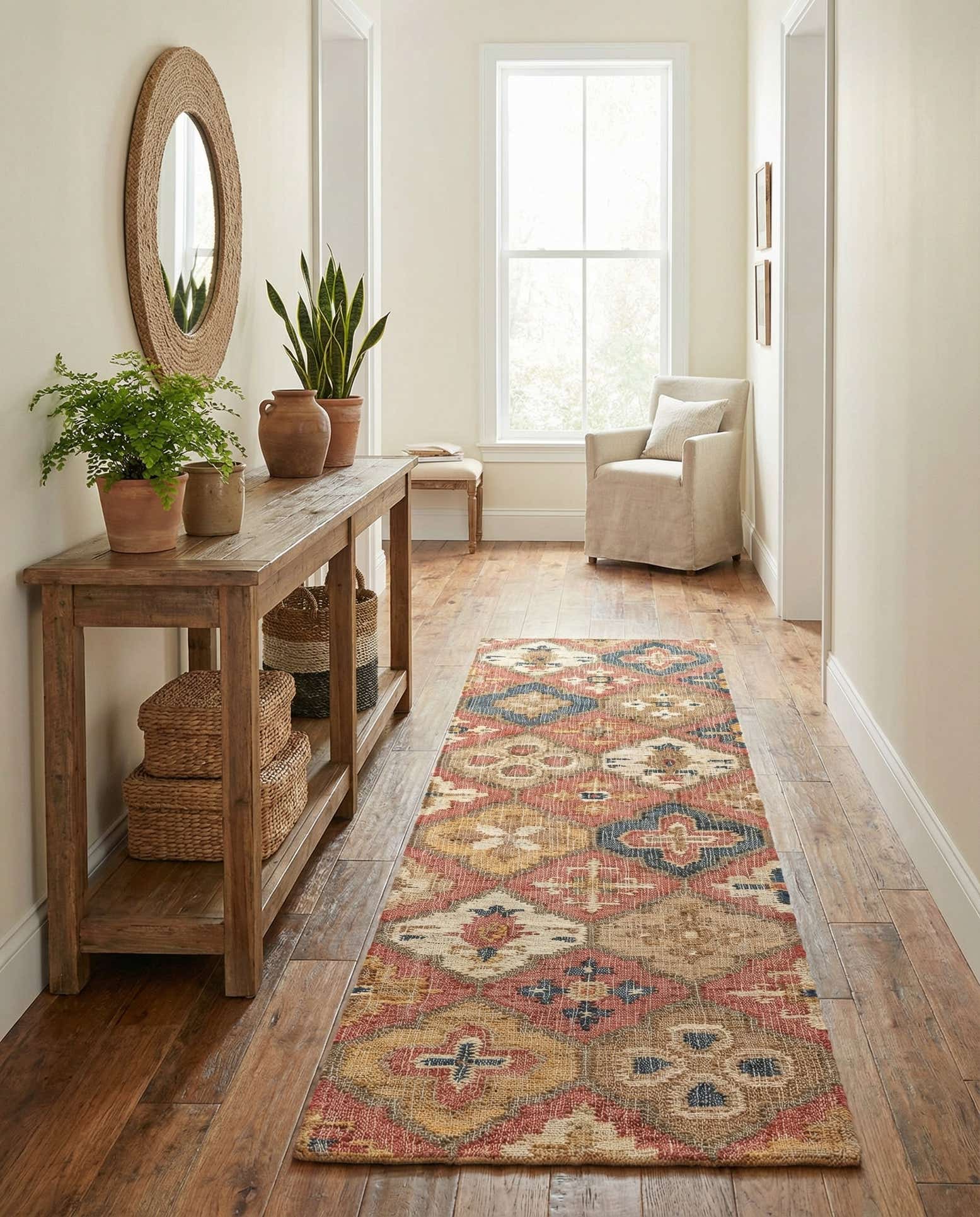 2' 7 x 10' Hand Woven Kala Handwoven Jute Runner Rug