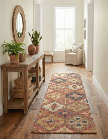 Hand Woven Kala Handwoven Jute Runner Rug