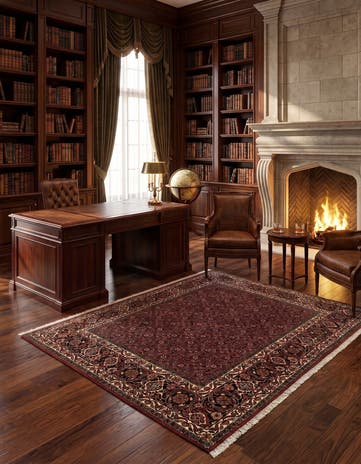 6' 4 x 6' 10 Bidjar With Silk Square Rug