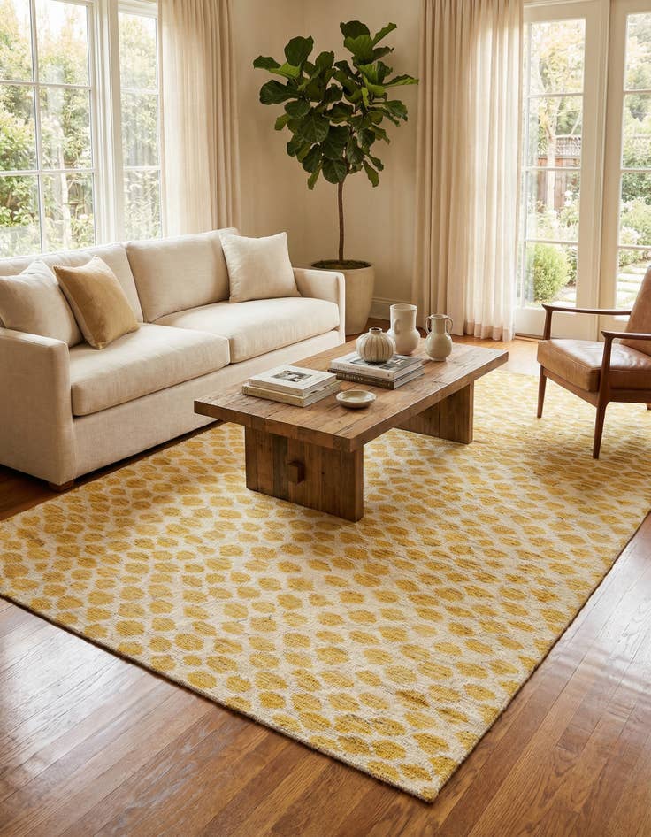 Detail image of  6' 2 x 9' 2  Hand Knotted Moroccan Wool Rug