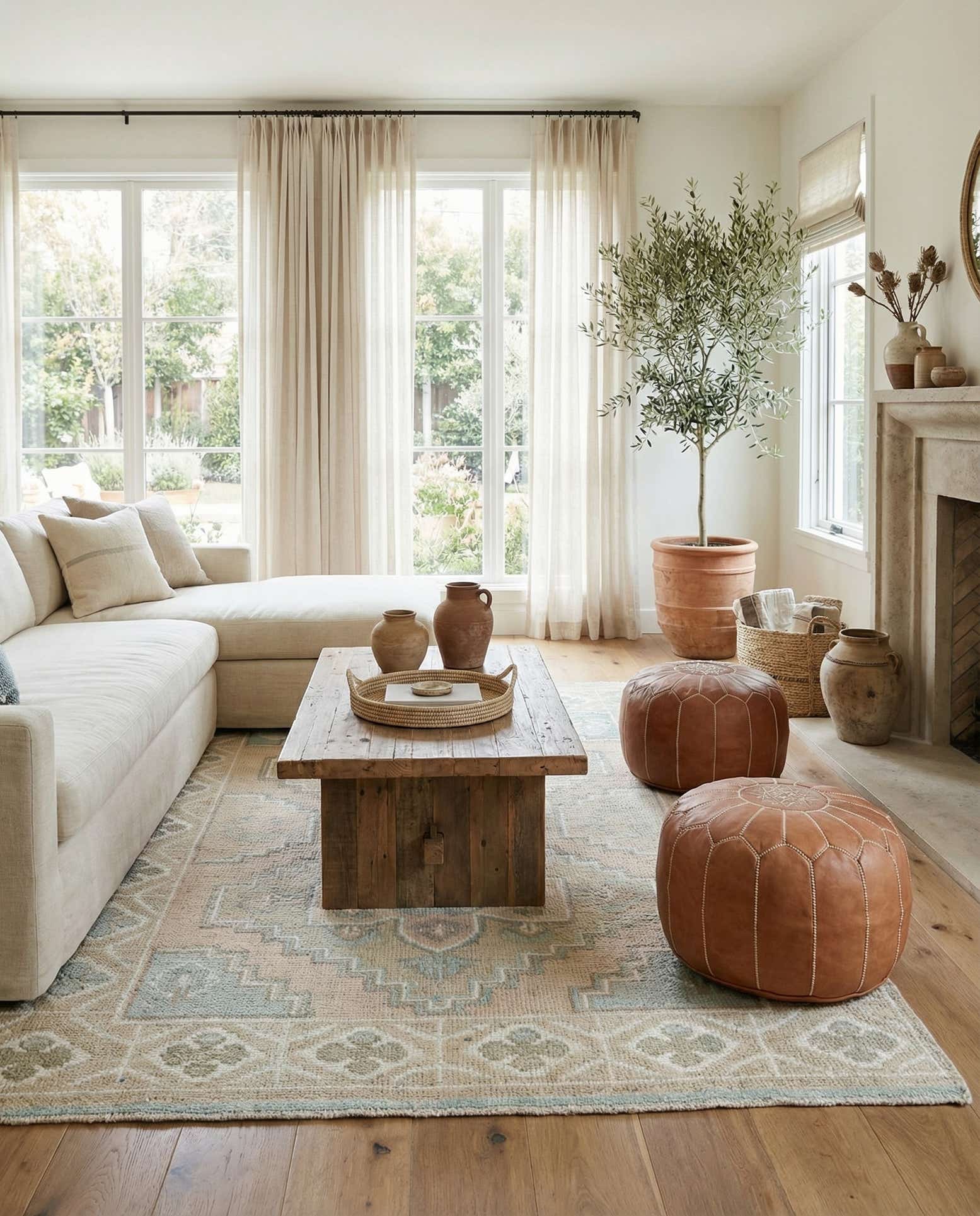 6' x 8' 9 Hand Knotted Moroccan Wool Rug