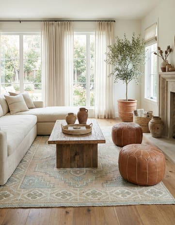 6' x 8' 9 Hand Knotted Moroccan Wool Rug