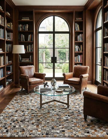 8' x 10' Cowhide Leather Rug
