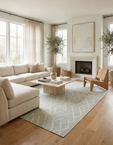 6' x 7' 10 Hand Woven Kilim Modern Wool Rug