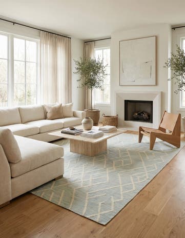 6' x 7' 10 Hand Woven Kilim Modern Wool Rug