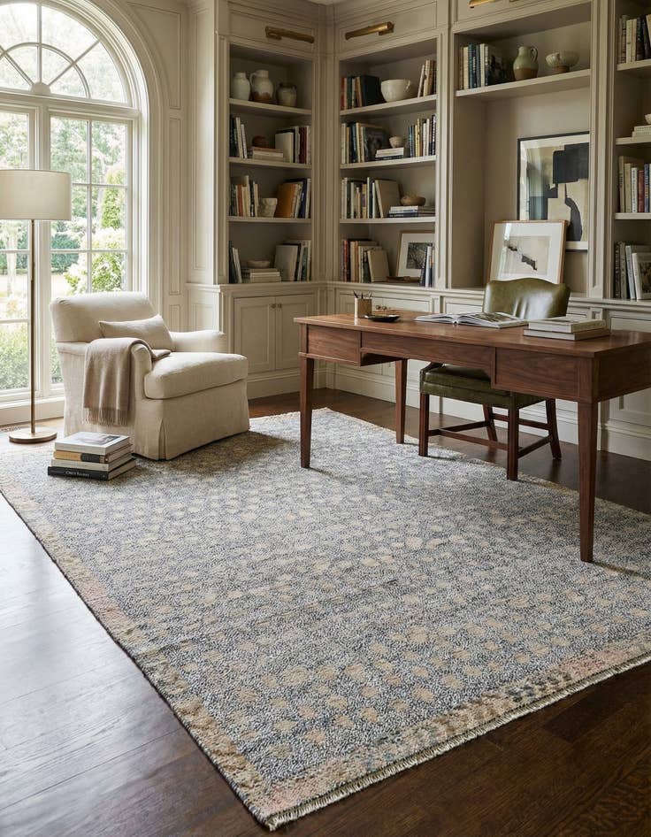 Detail image of 6' 8 x 9' 8  Hand Knotted Modern Ziegler Wool Rug