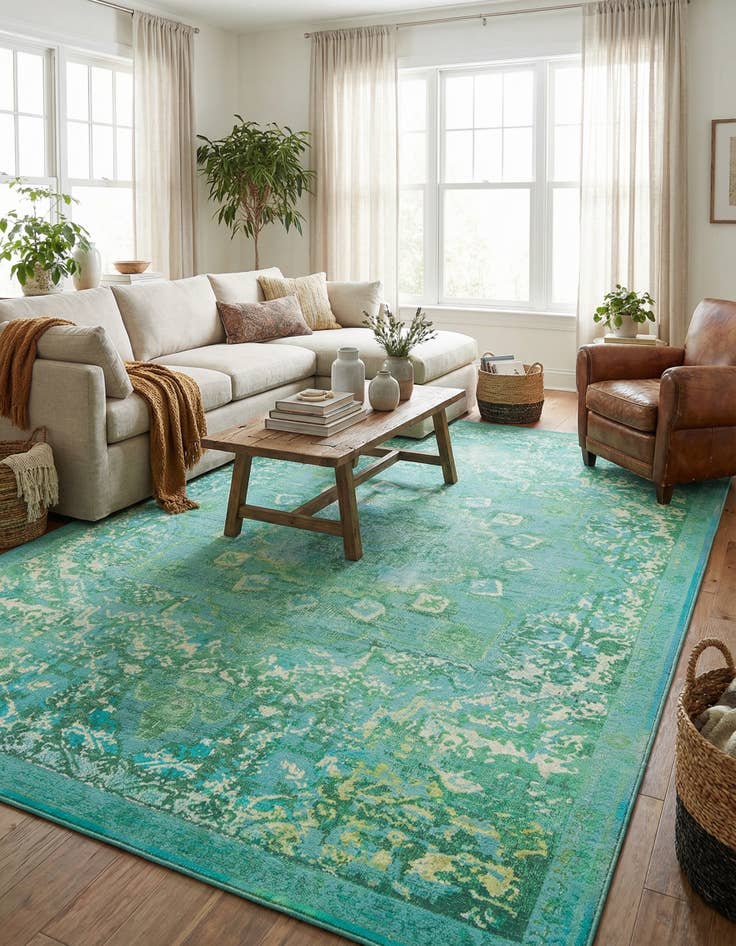 Detail image of  10' 6 x 13'  Washable Francesca Rug