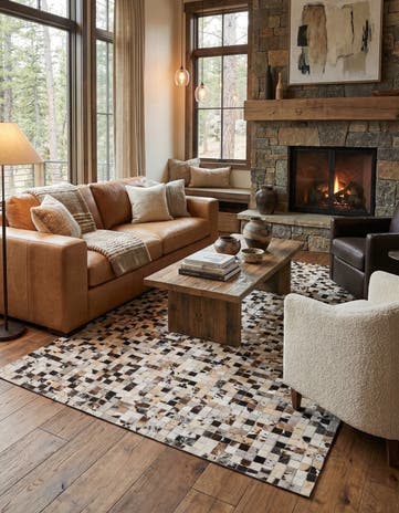 5' 1 x 8' Cowhide Rug